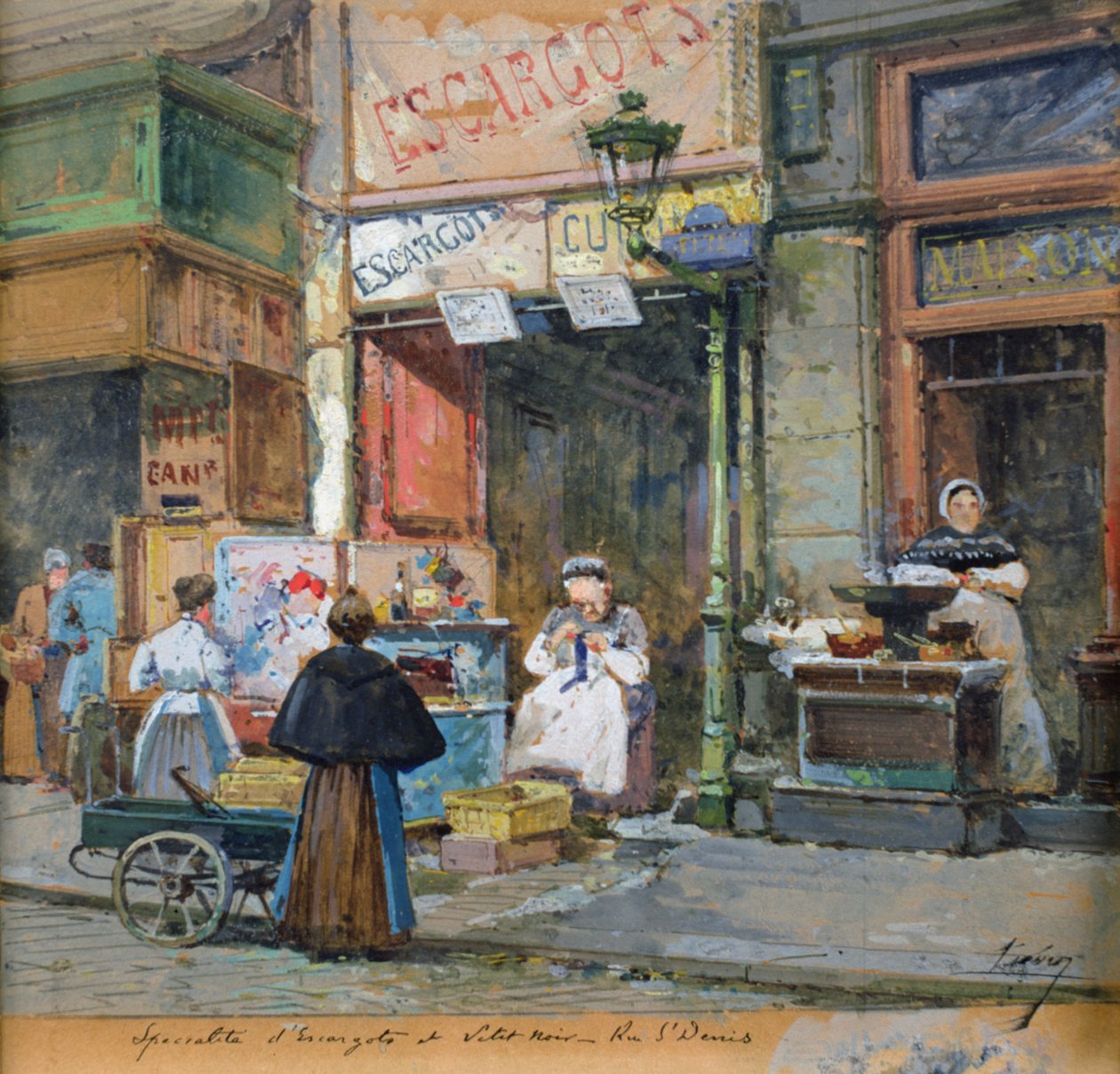 O vendedor de caracol de Eugene Galien Laloue