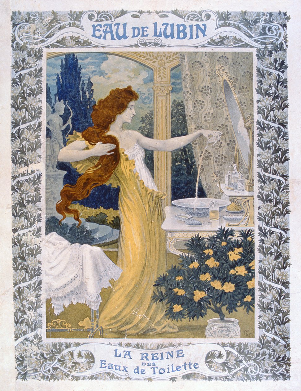 Cartaz publicitário &39;Eau de Lubin&39;, c.1900 de Eugene Grasset