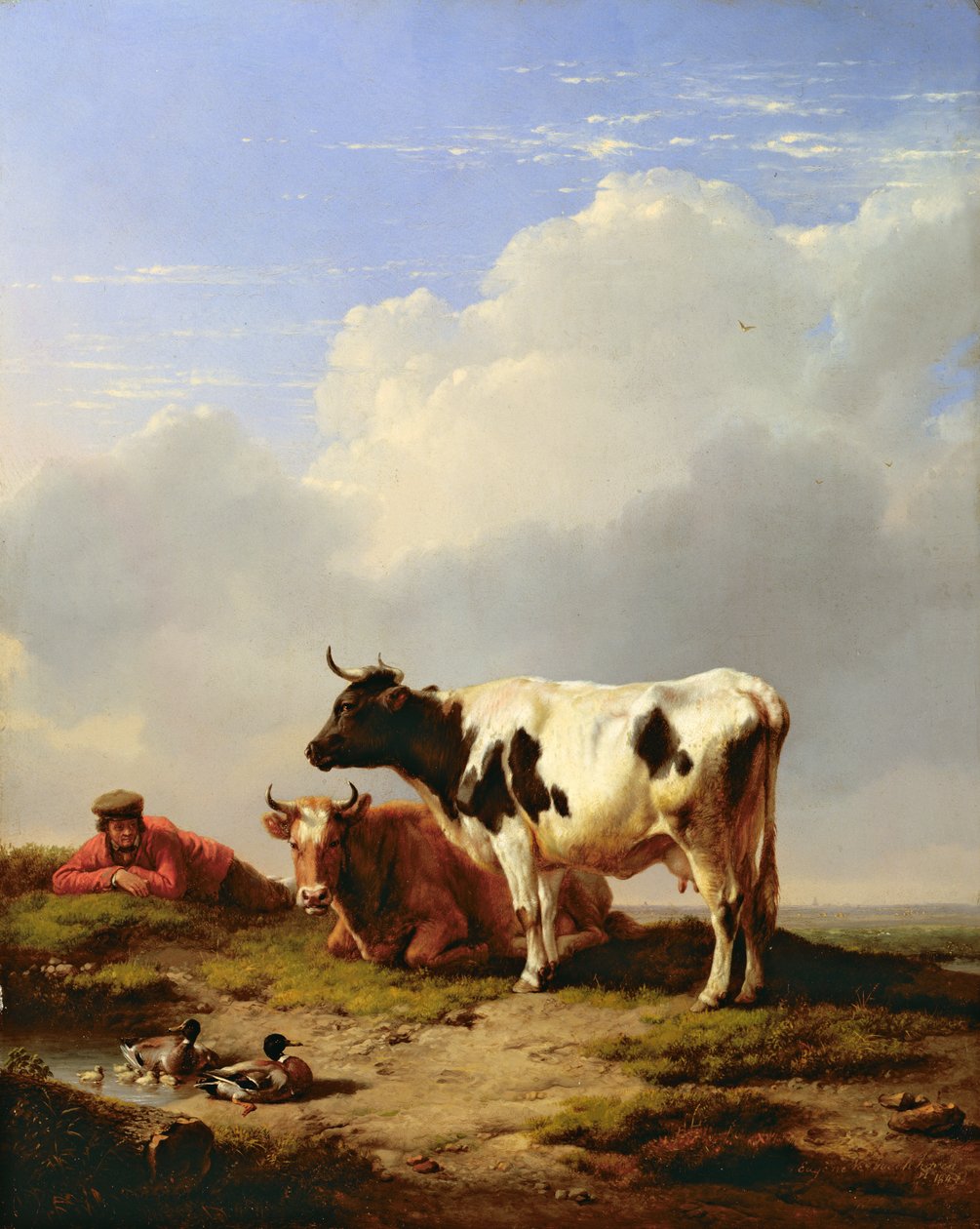 Descanso do meio-dia, 1847 de Eugene Joseph Verboeckhoven