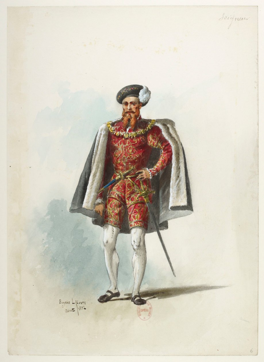 Saint-Saëns - Henrique VIII - Mock-ups de fantasias - Lacoste - 6. Senhor de Eugene Lacoste