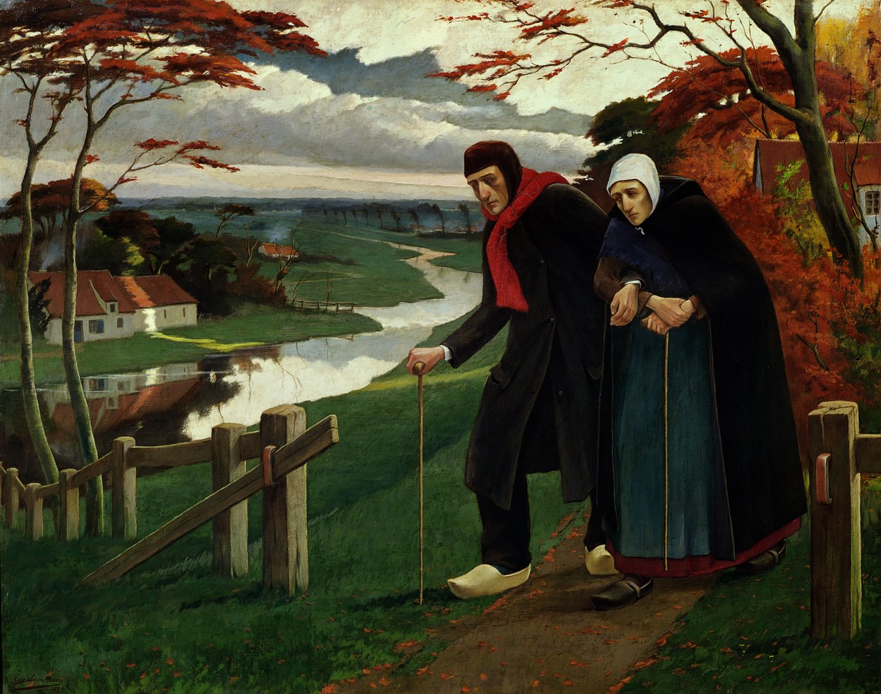 O Fim do Outono ou, The Blind, 1889 de Eugene Laermans