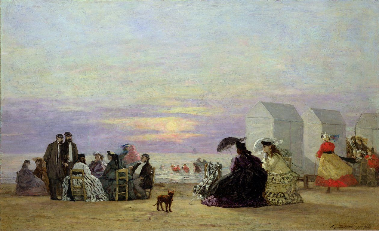 Cena de praia, noite de 1864 de Eugene Louis Boudin