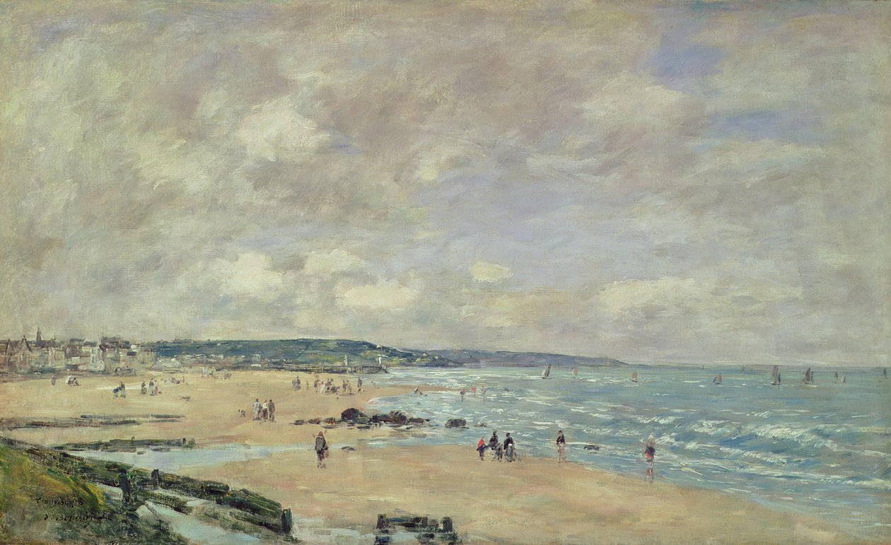 Praia em Trouville, 1893 de Eugene Louis Boudin