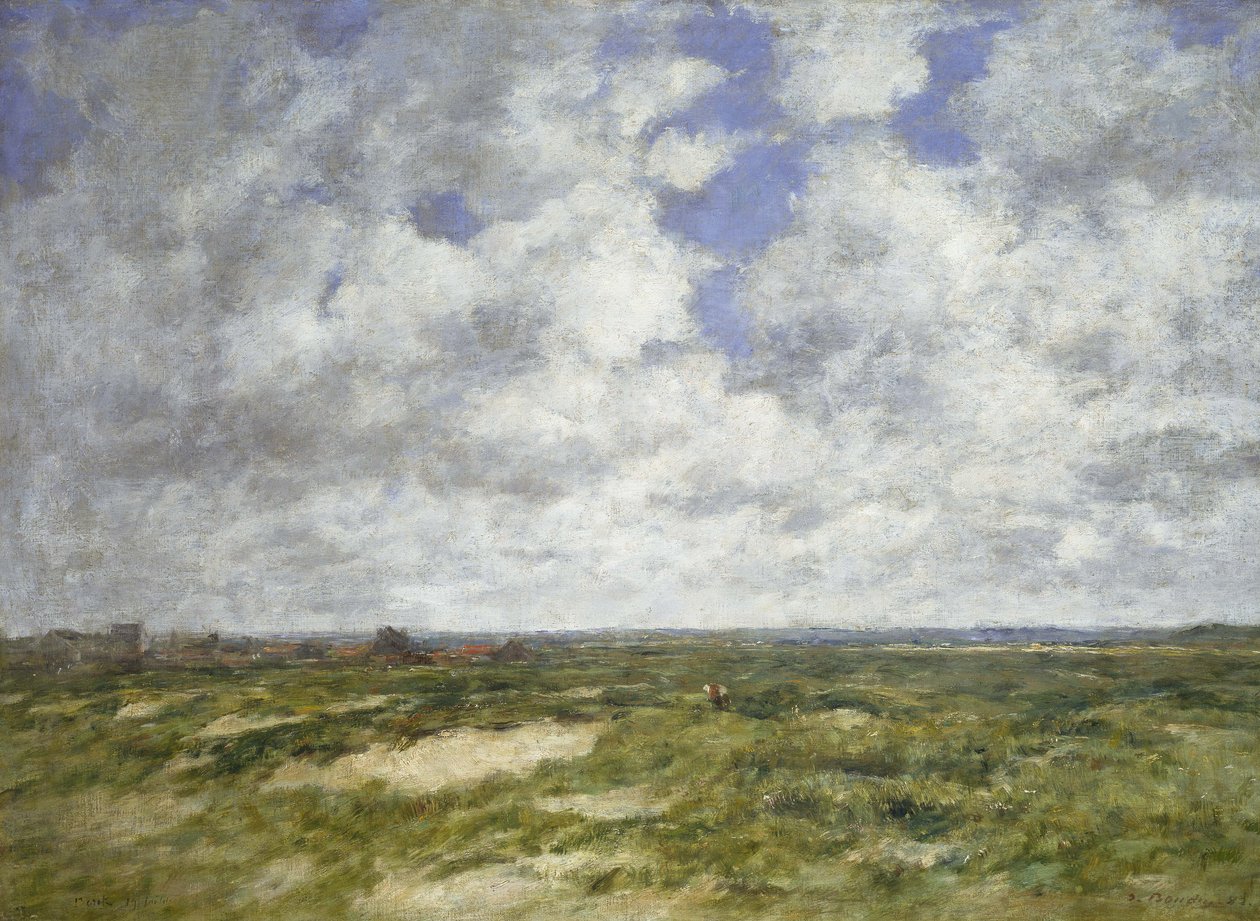 Berck, paisagem nublada, 1882 de Eugene Louis Boudin