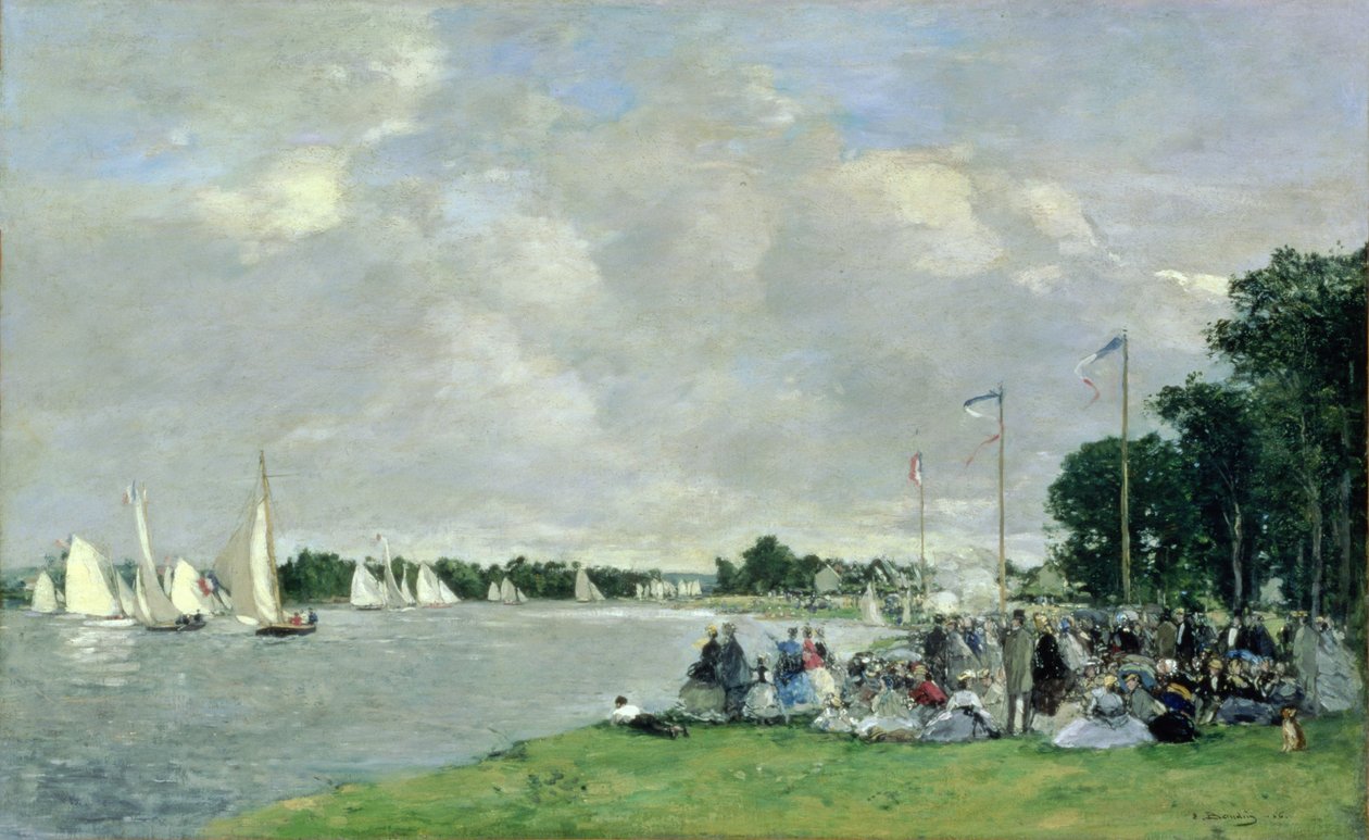 Regata em Argenteuil, 1866 de Eugene Louis Boudin