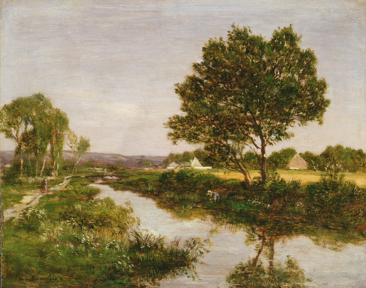 Rio nos arredores de Quimper, 1854-57 de Eugene Louis Boudin