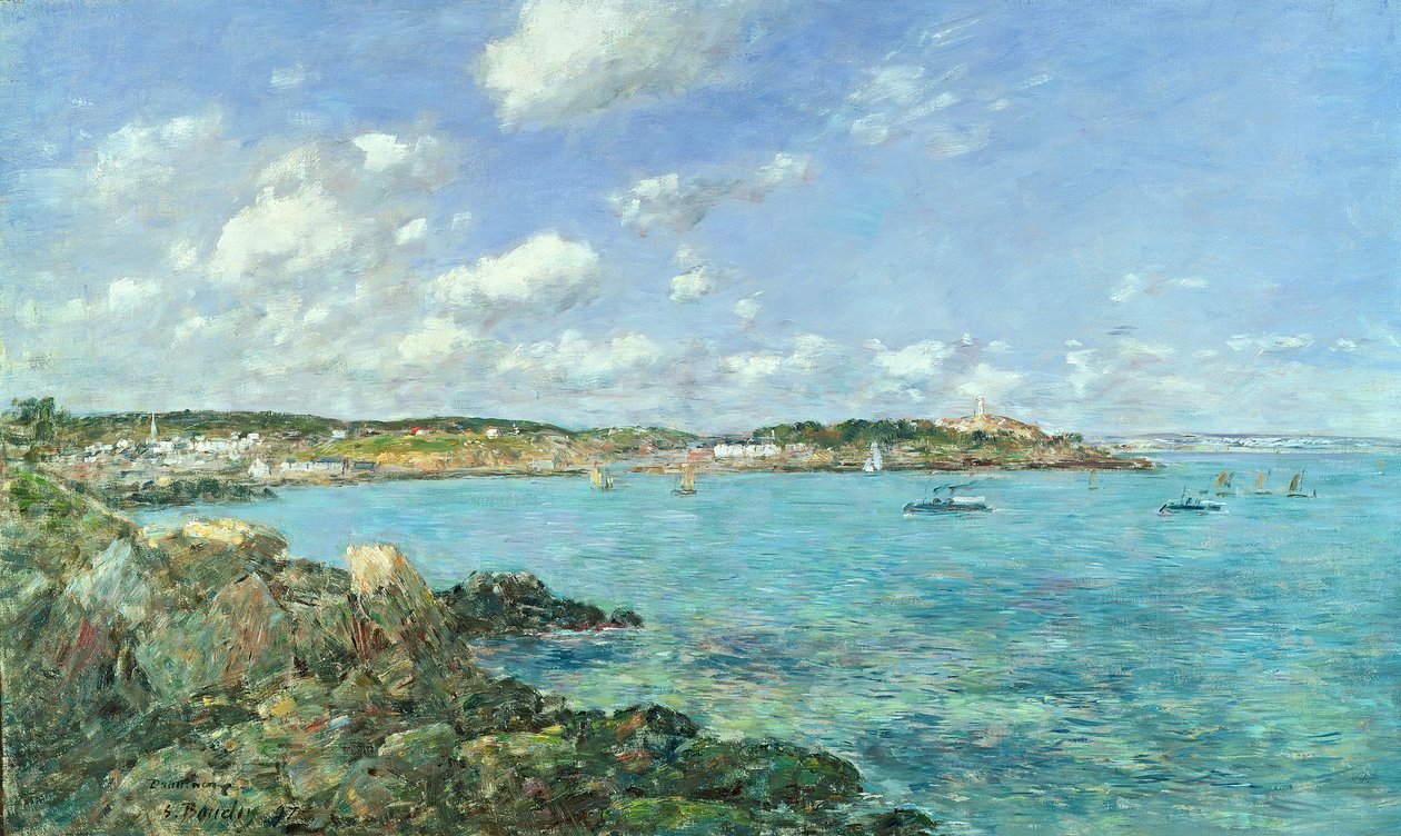 A Baía de Douarnenez, 1897 de Eugene Louis Boudin