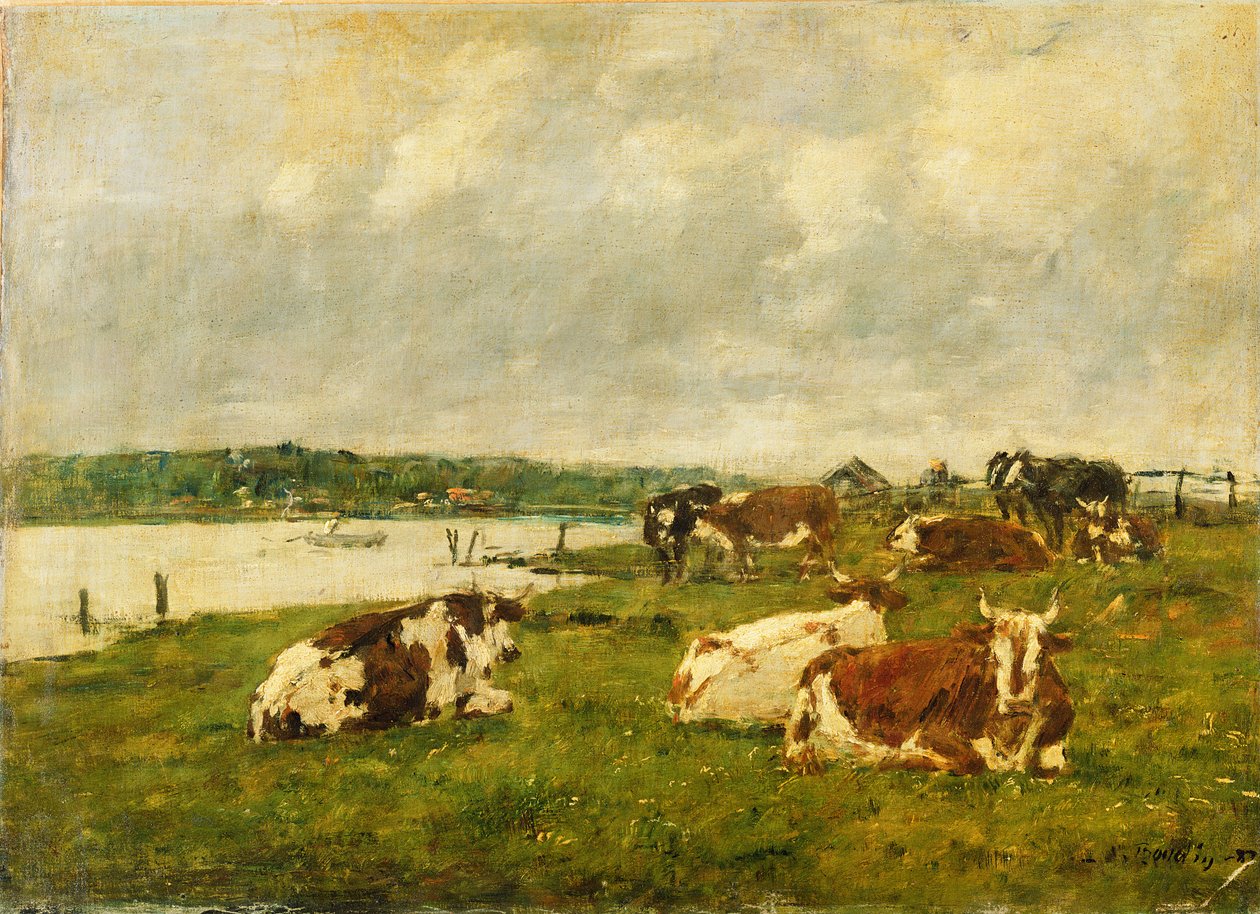 O Vale dos Touques, 1887 de Eugene Louis Boudin