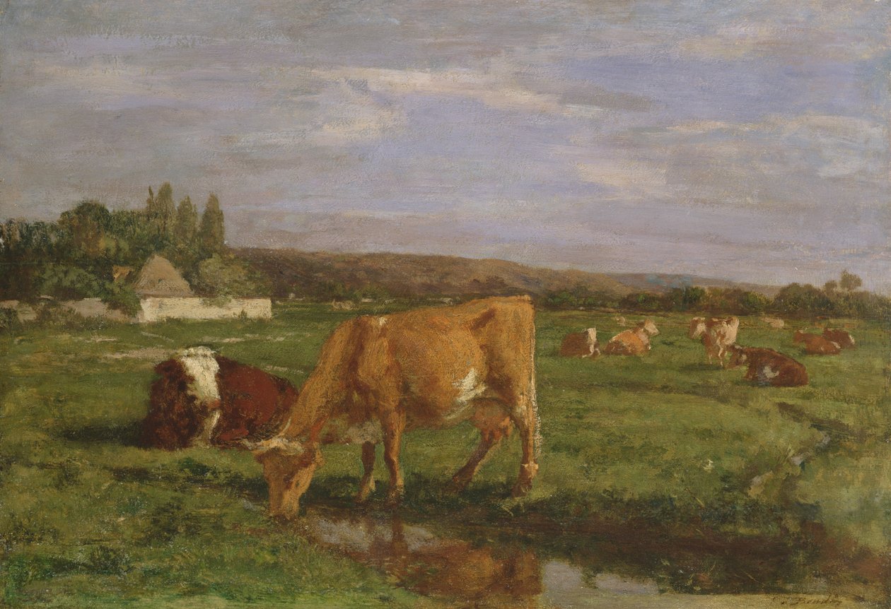 O Vale dos Touques, c.1858-62 de Eugene Louis Boudin