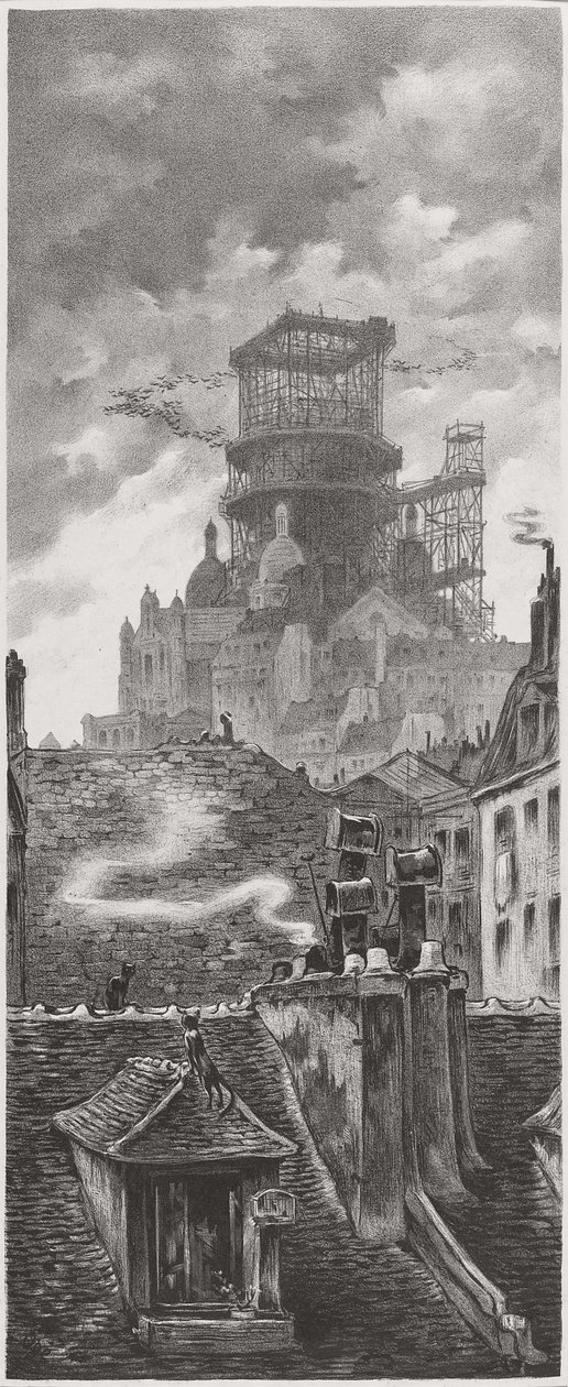 A construção do tribunal sagrado, c. 1910 de Eugene Oge