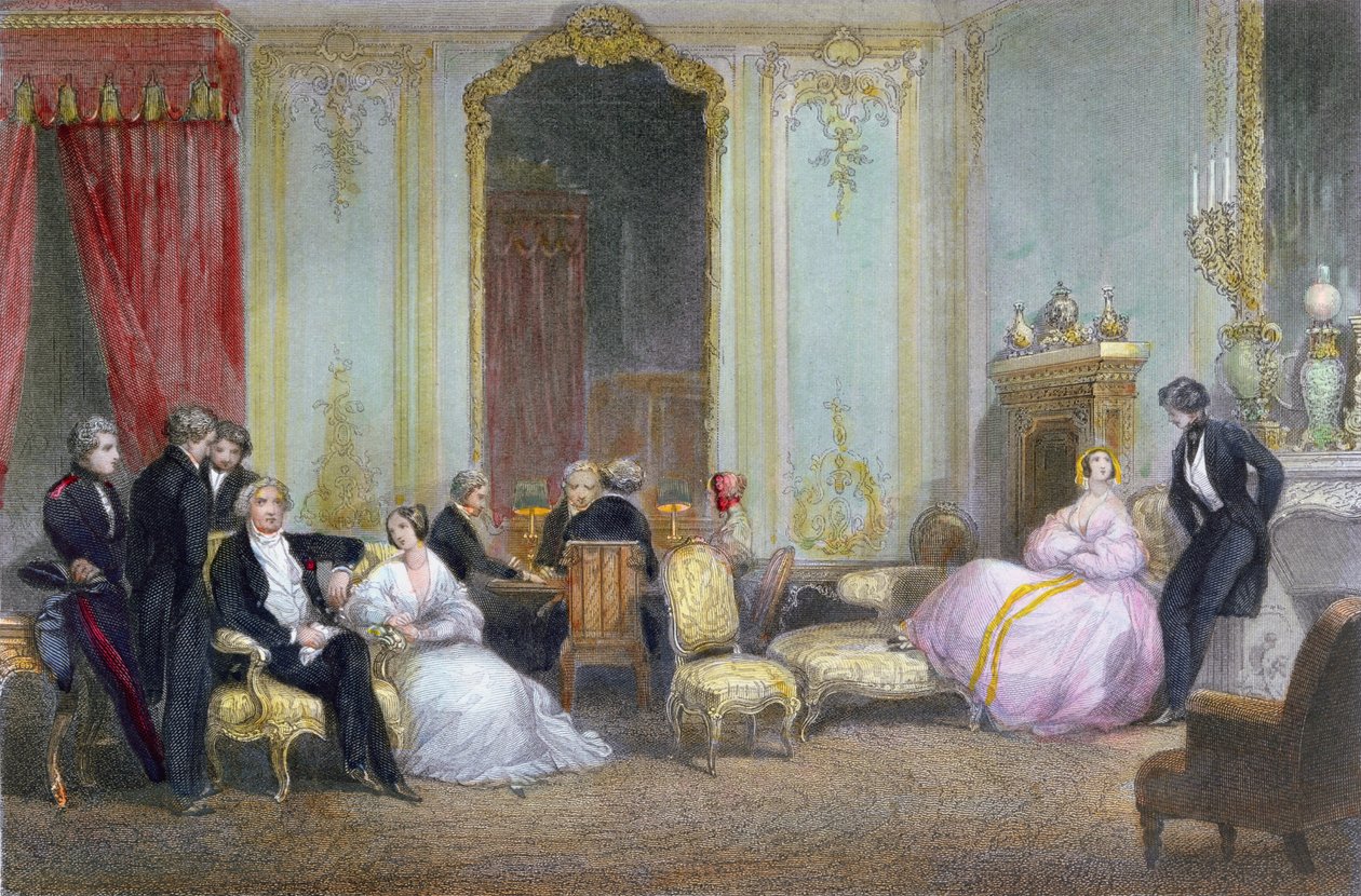 Cena da família, c.1840 de Eugene Louis Lami