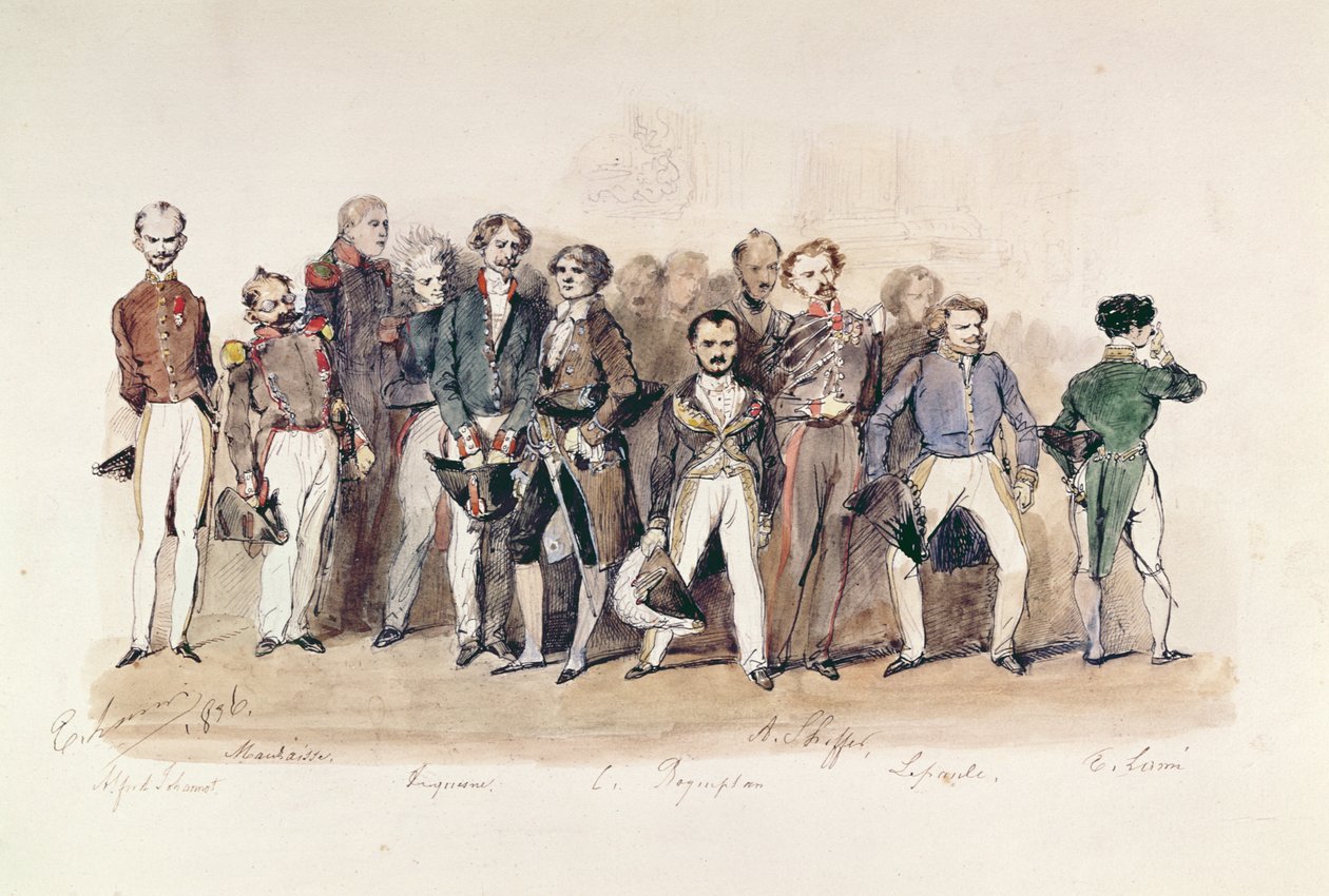 "Os pintores de Versalhes". 1836 de Eugene Louis Lami