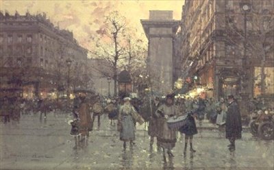 La Porte St. Denis, Paris de Eugene Galien Laloue