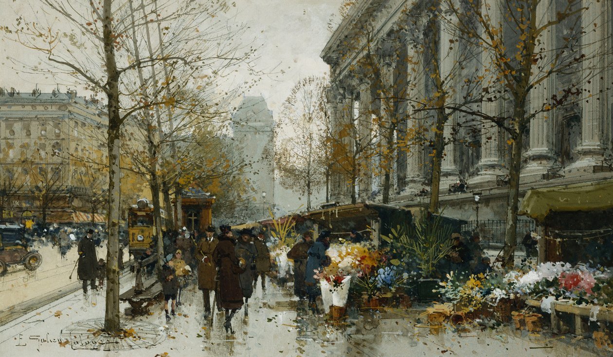La Madelaine, Paris de Eugene Galien Laloue