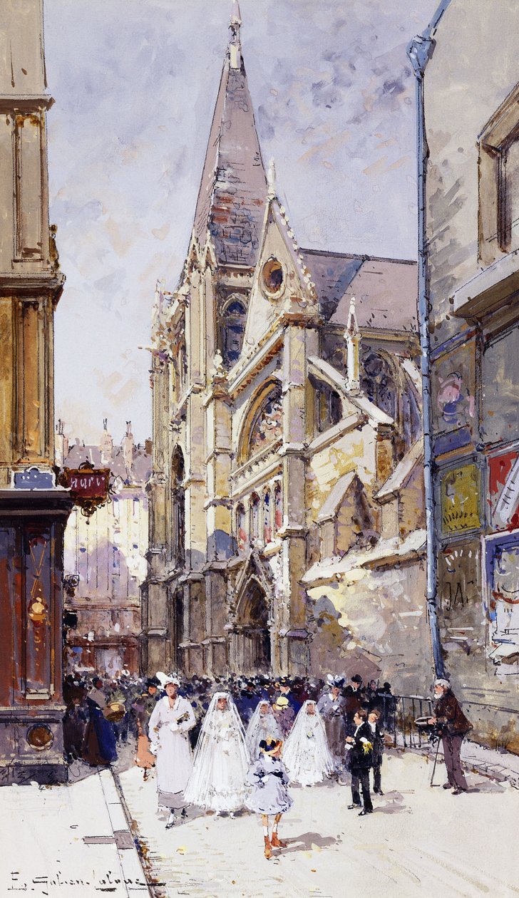 Les Communiantes em Paris de Eugene Galien Laloue