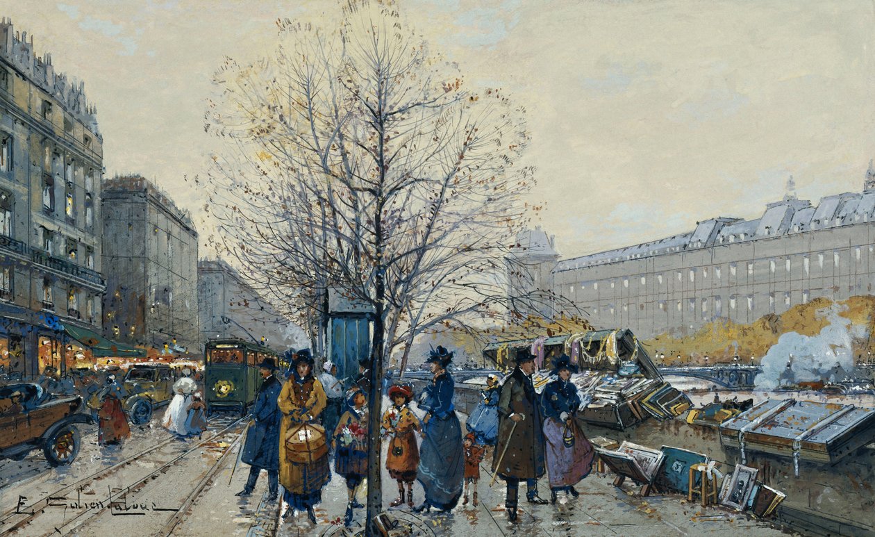 Quai Malaquais, Paris de Eugene Galien Laloue