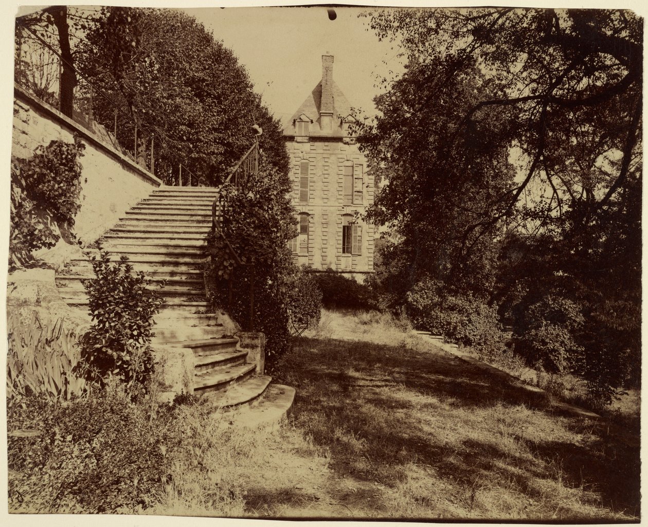 Courbevoie, antigo castelo chamado Belle Gabrielle de Eugène Atget