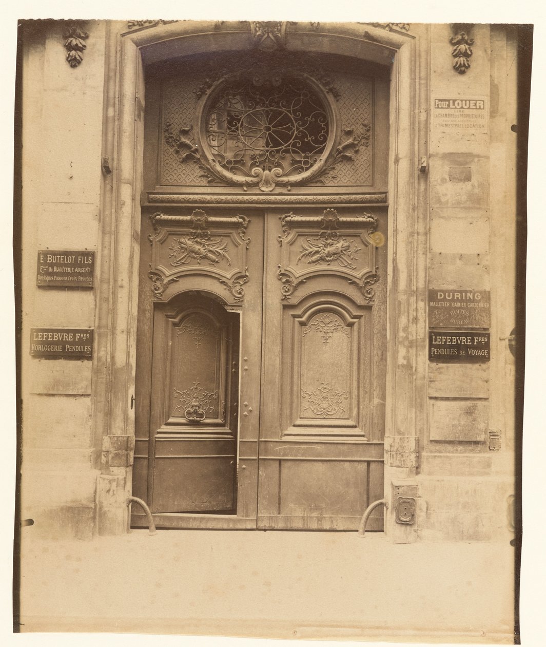 Hôtel Bergeret, rua Béranger de Eugène Atget
