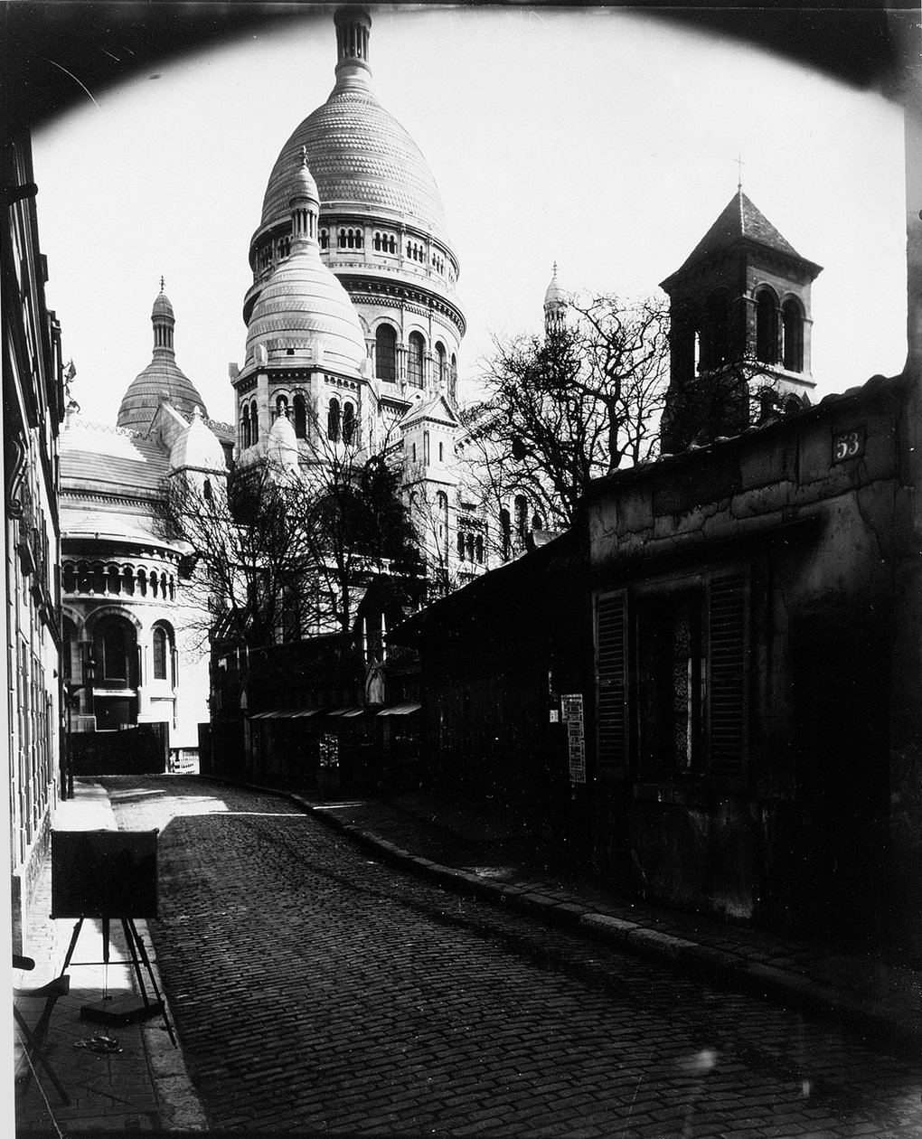 Paris, Basílica do Sagrado Coração, c.1900 (impressão em prata gelatinosa) de Eugène Atget