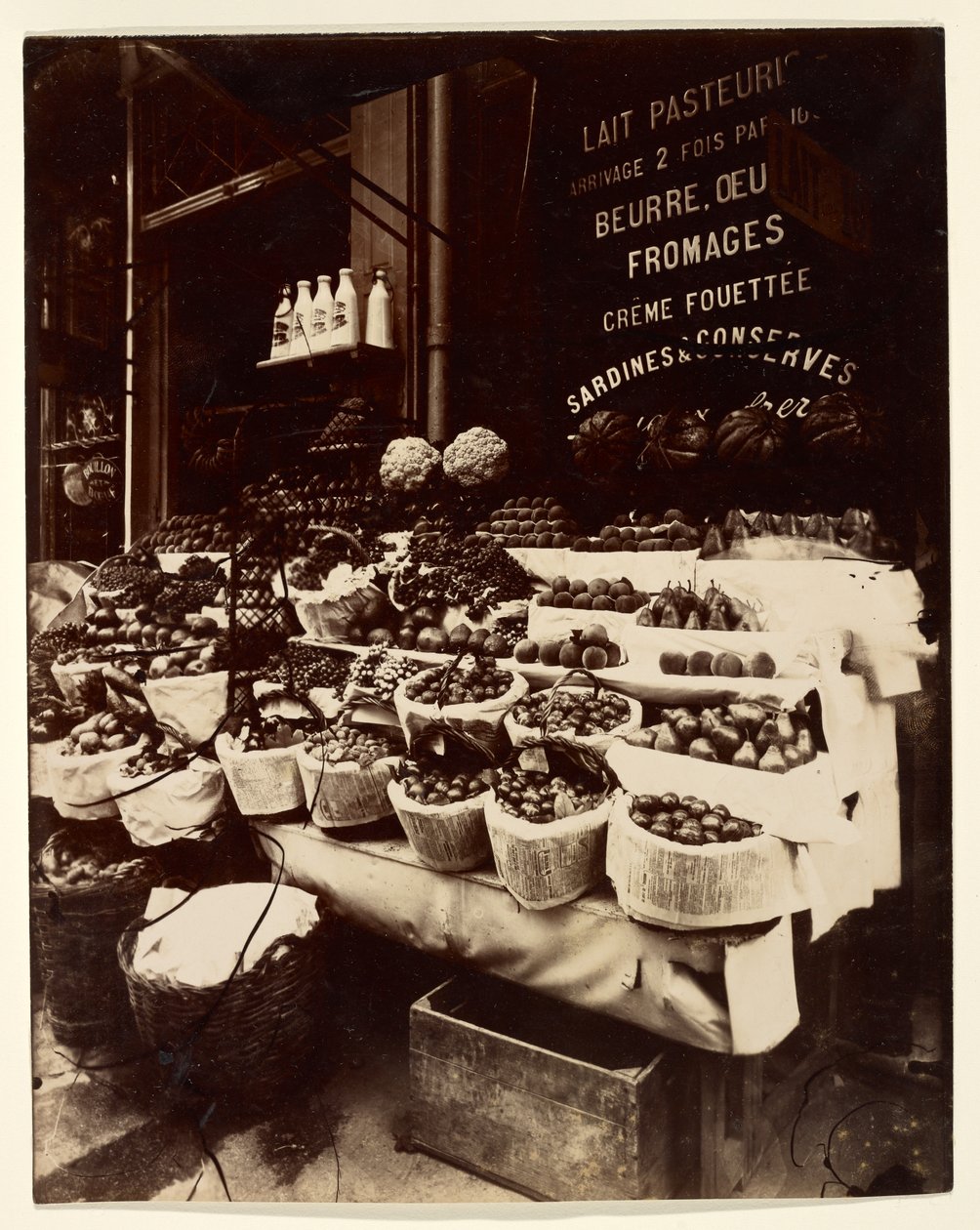 Rue Sainte-Opportune (exposição de produtos, rue Sainte-Opportune) de Eugène Atget