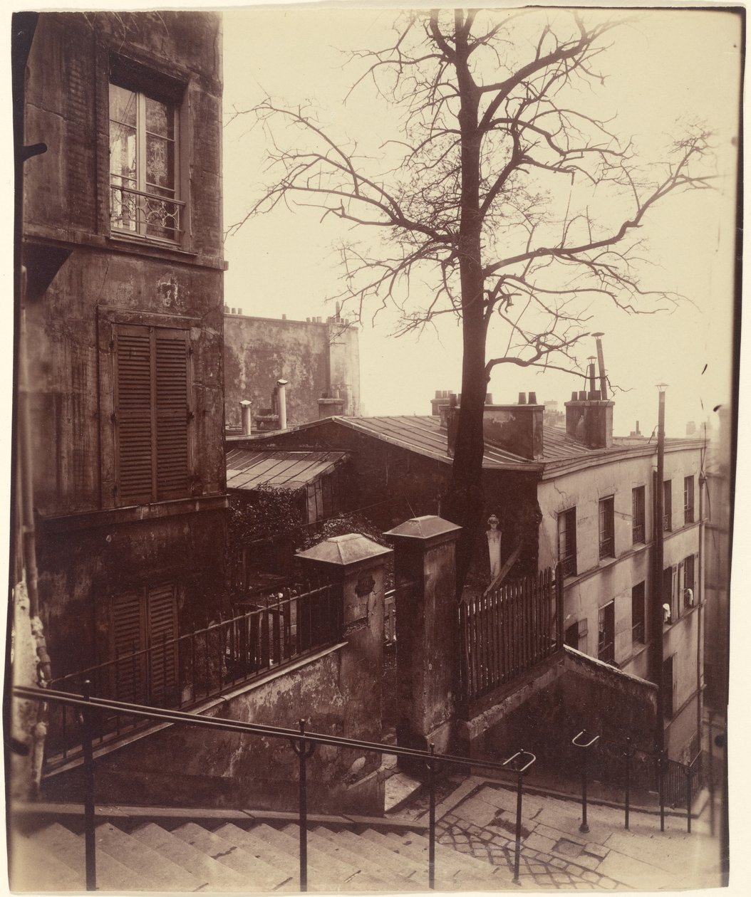 [Escadaria, Montmartre] de Eugène Atget