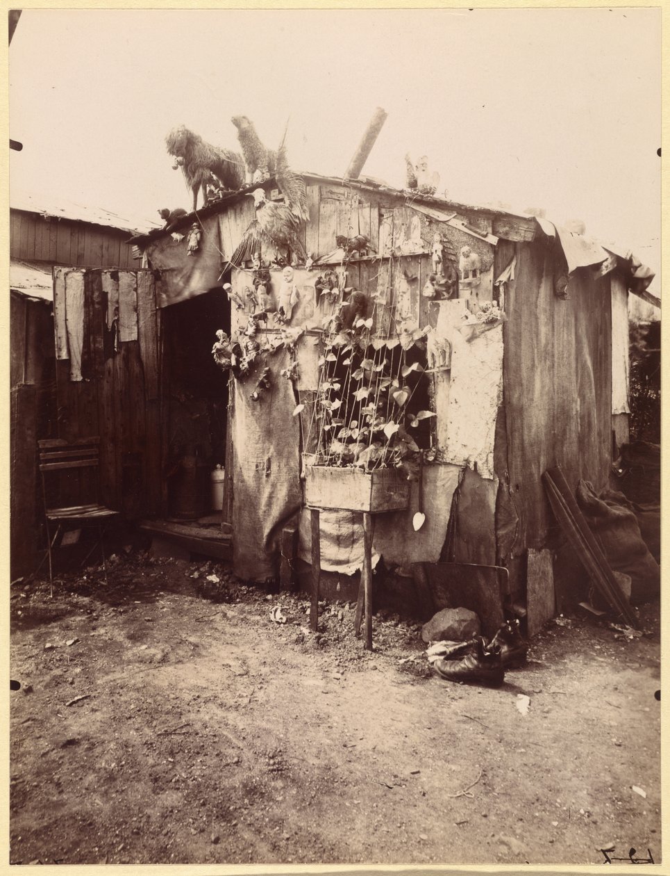 Casa de um trapeiro de Eugène Atget