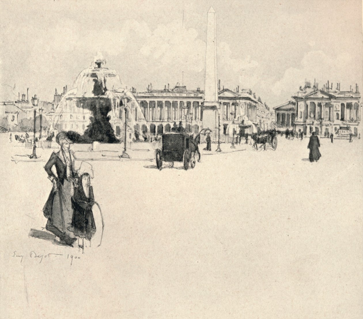Praça da Concórdia, 1915 de Eugene Bejot