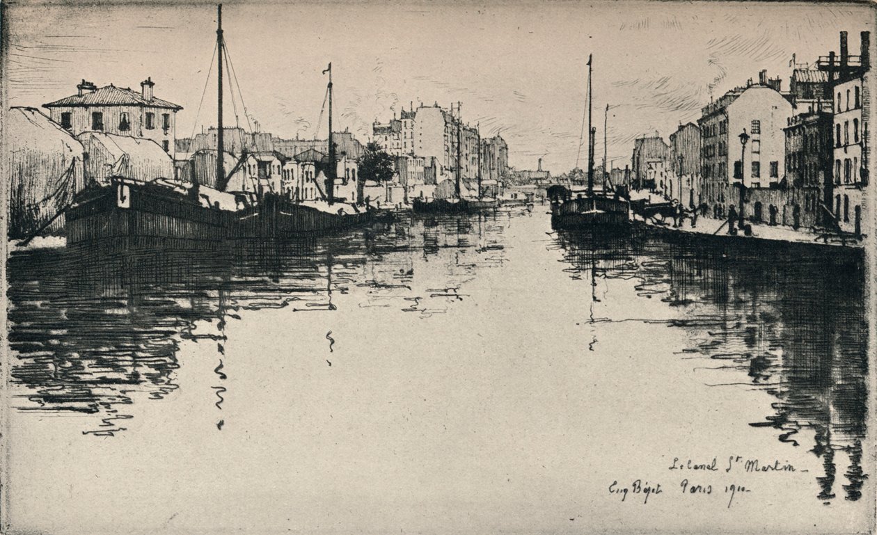 O Canal St Martin, 1915 de Eugene Bejot