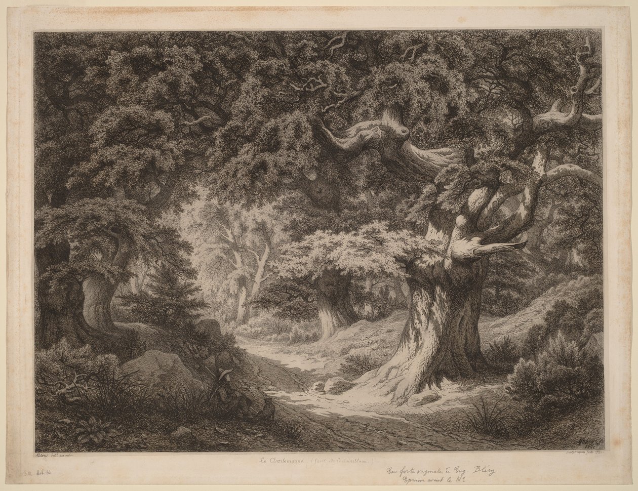O Charlemagne, floresta de Fontainebleau de Eugene Bléry