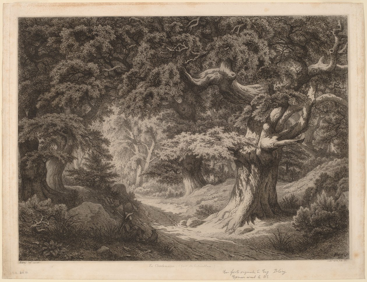 A Floresta Carlos Magno de Fontainebleau, 1861. de Eugene Bléry