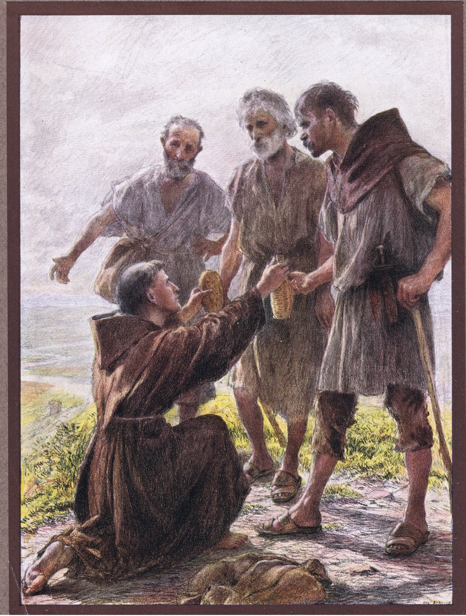 Frei Angel e os três bandidos, 1919 de Eugene Burnand