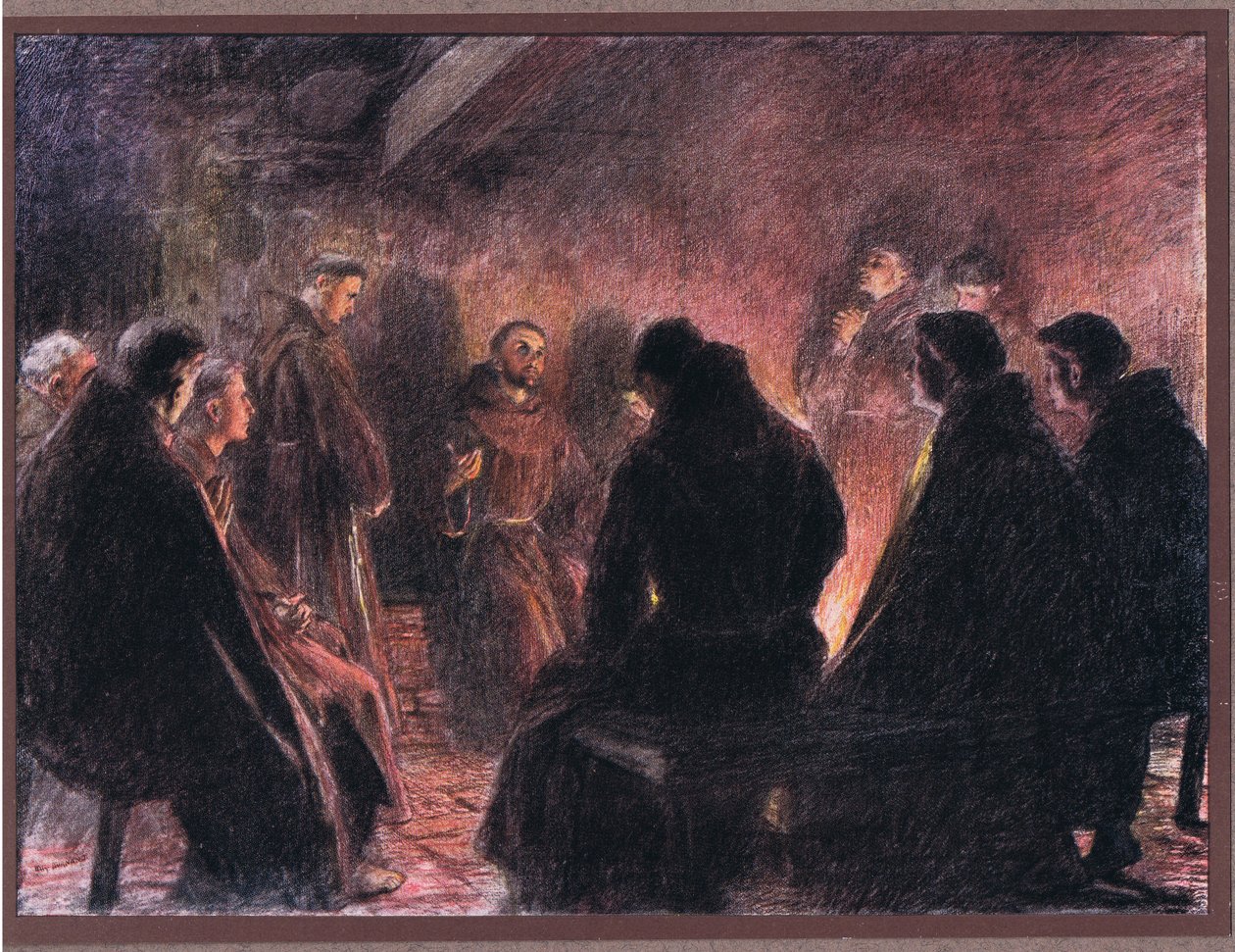 São Francisco e o discurso dos frades de Deus, 1919 de Eugene Burnand