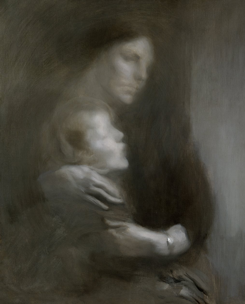 Maternidade (Sofrimento) (óleo sobre tela) de Eugène Carrière