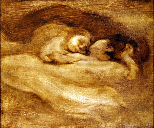 Maternidade (óleo sobre tela) de Eugène Carrière