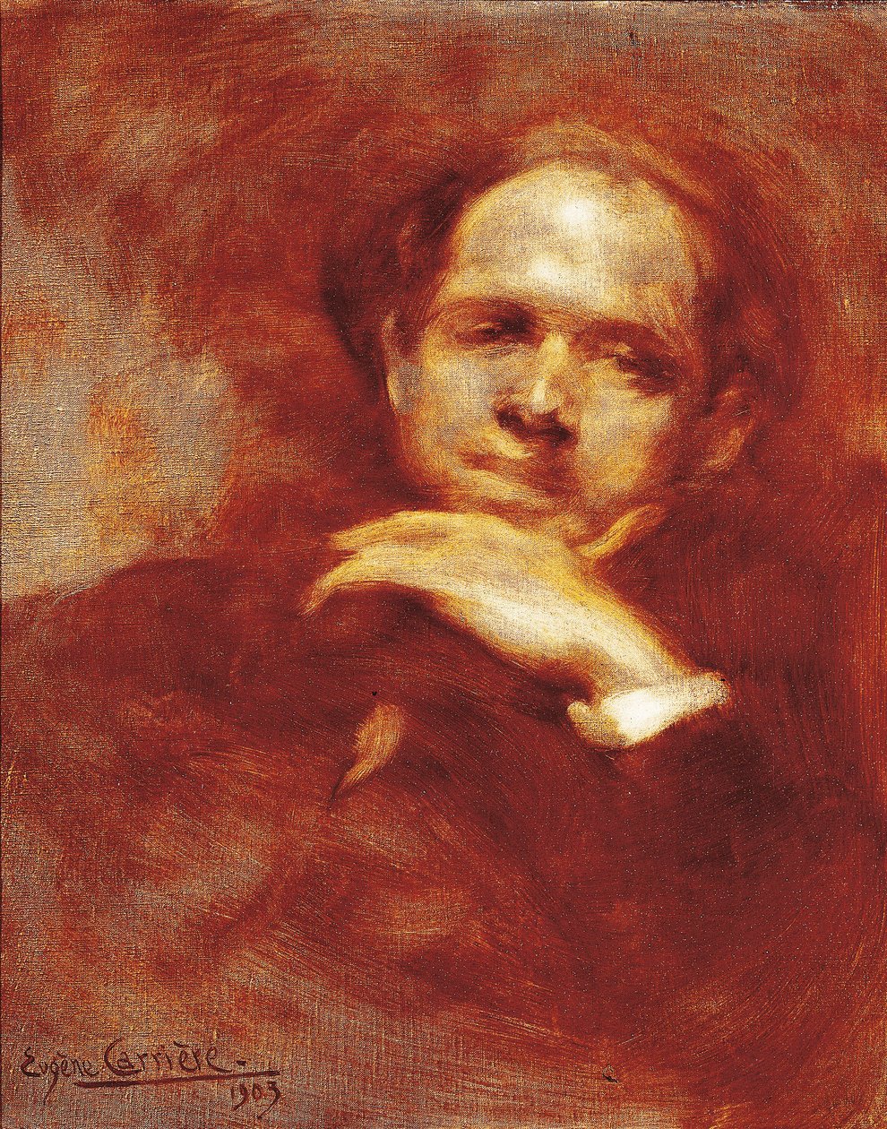 Retrato de Pau Casals, violoncelista, maestro e compositor espanhol (1876-1973) 1903 (óleo sobre tela) de Eugène Carrière