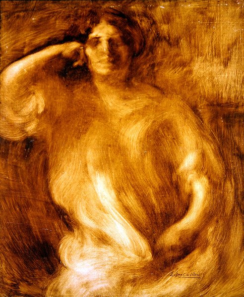 Retrato da Mãe da Artista, Madame Carriere (óleo sobre tela) de Eugène Carrière
