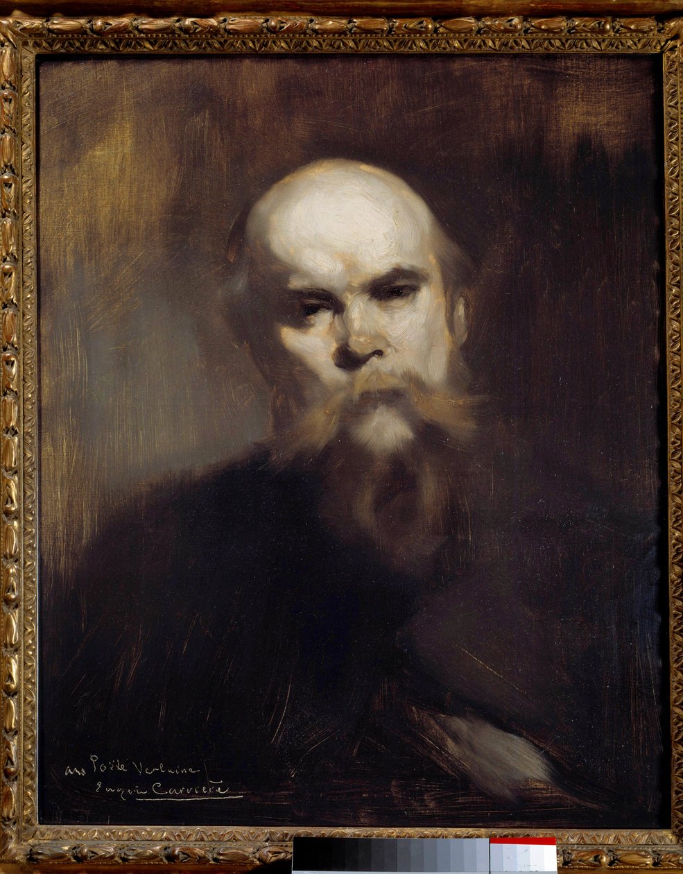 Retrato do poeta francês Paul Verlaine (1844-1896) Pintura de Eugene Carriere (1849-1906) 1891 Sol. 0,61 x 0,51 m. Paris, Musee d