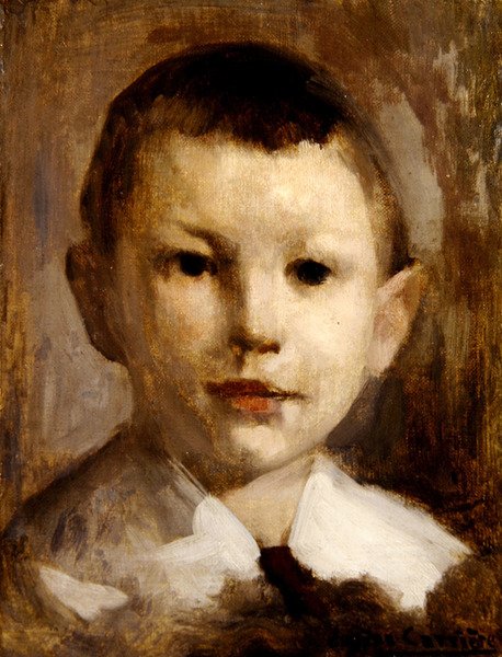 Estudo para o Retrato de Marcel Lacarriere (óleo sobre tela) de Eugène Carrière