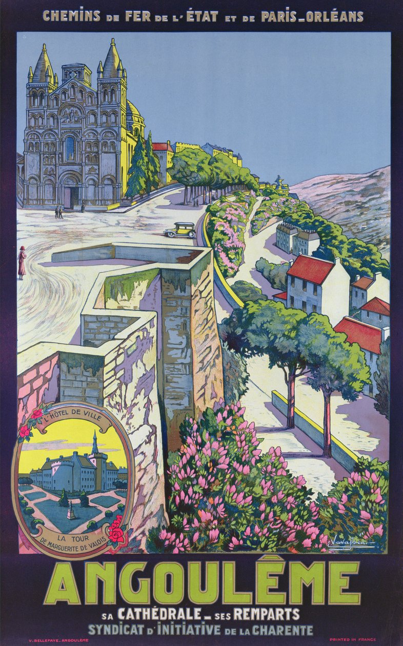 Cartaz publicitário Angouleme (cor litho) de Eugene Charles Paul Vavasseur