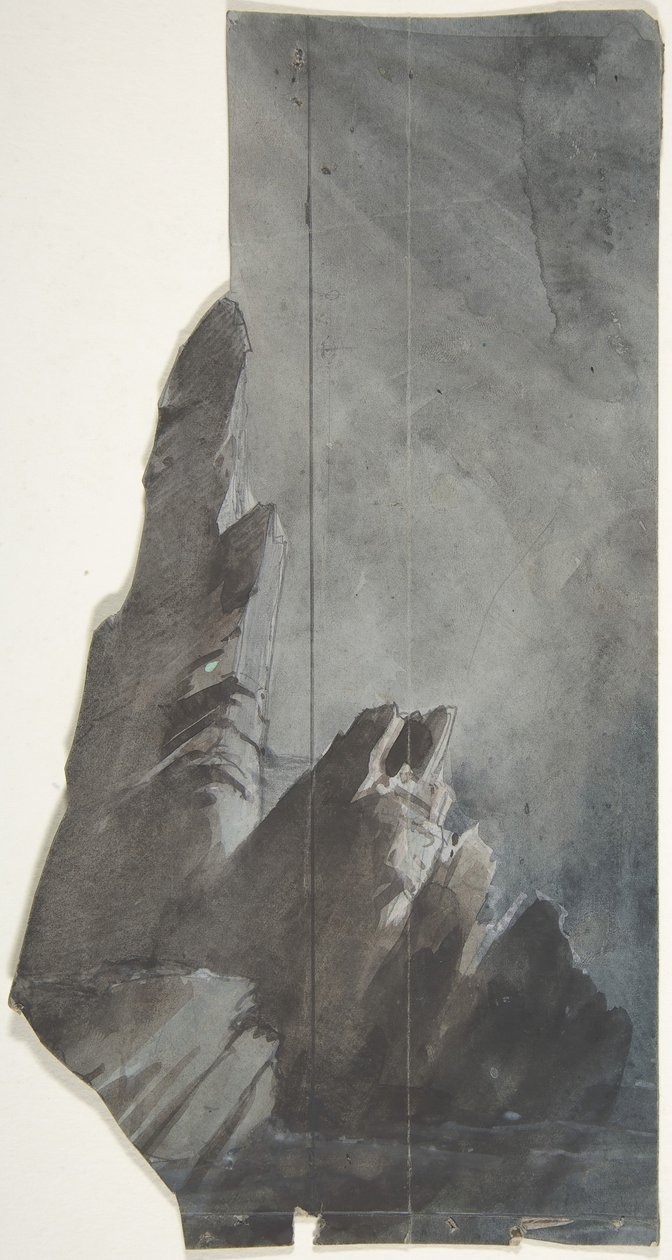 Projeto para um cenário de palco, 1830-90. de Eugene Ciceri