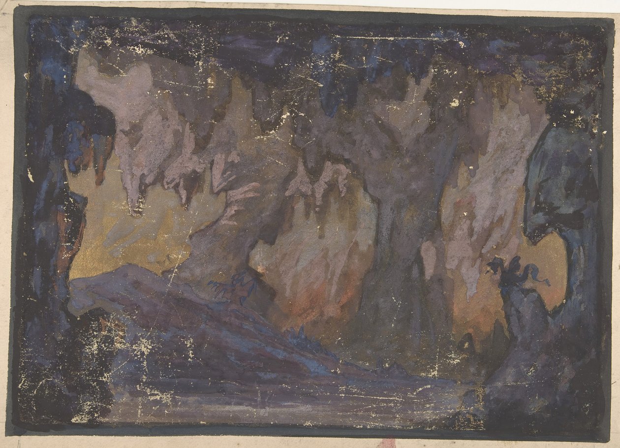 Projeto para um cenário na Ópera, Paris, 1830-90. de Eugene Ciceri