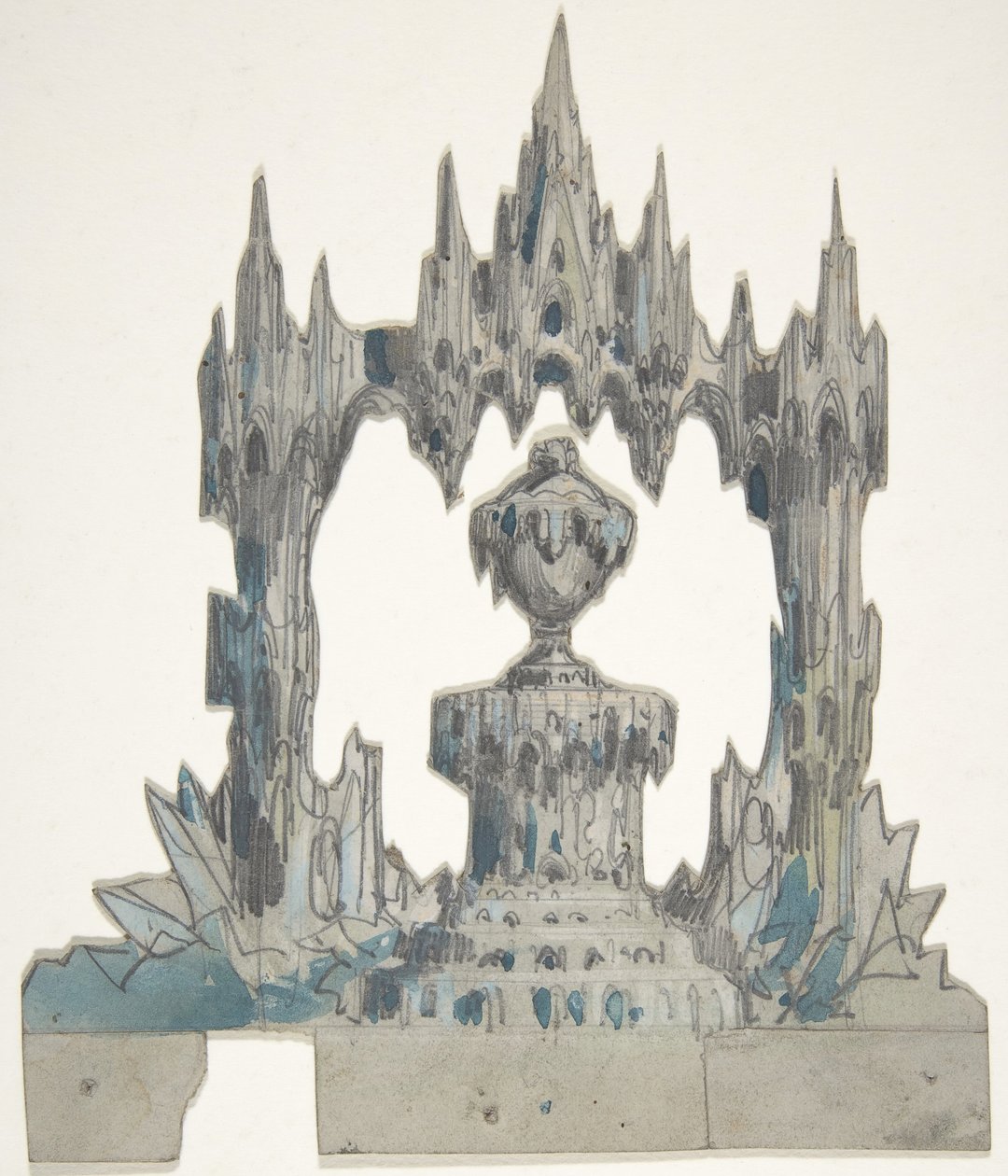 Projeto para um cenário na Ópera, Paris, 1830-90. de Eugene Ciceri