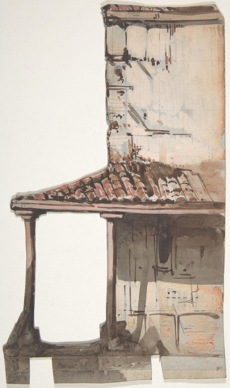 Projeto para um cenário na Ópera, Paris, 1830-90. de Eugene Ciceri