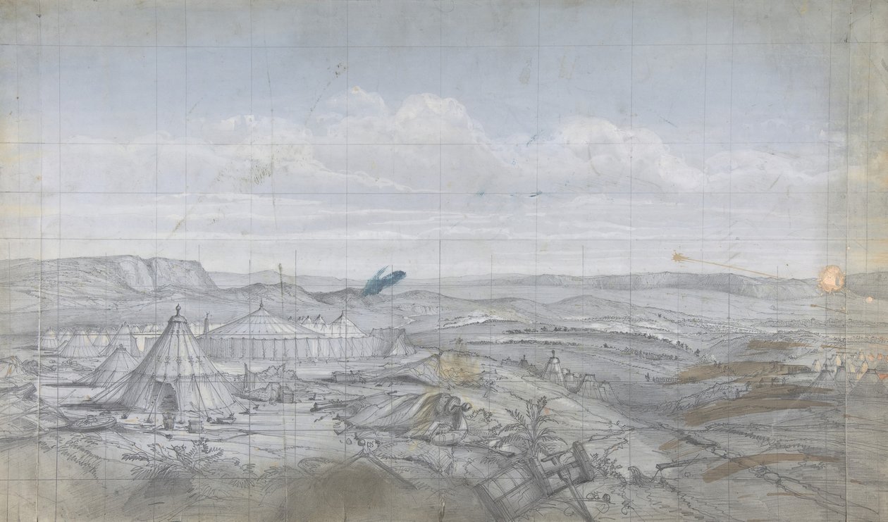 Projeto para um cenário na Ópera, Paris, 1830-90. de Eugene Ciceri
