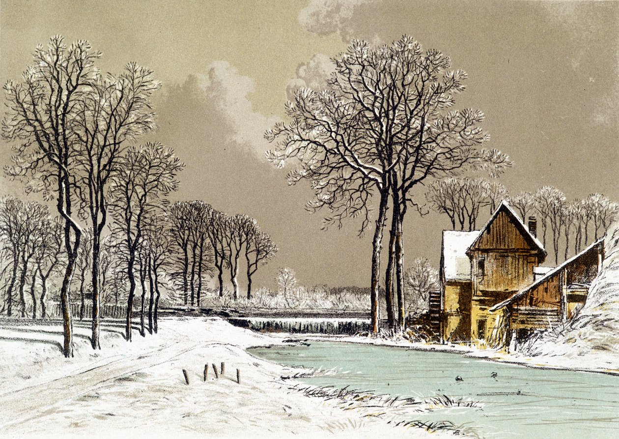 Winter Landscape - Cromolitografia de Ciceri, n.d. de Eugene Ciceri