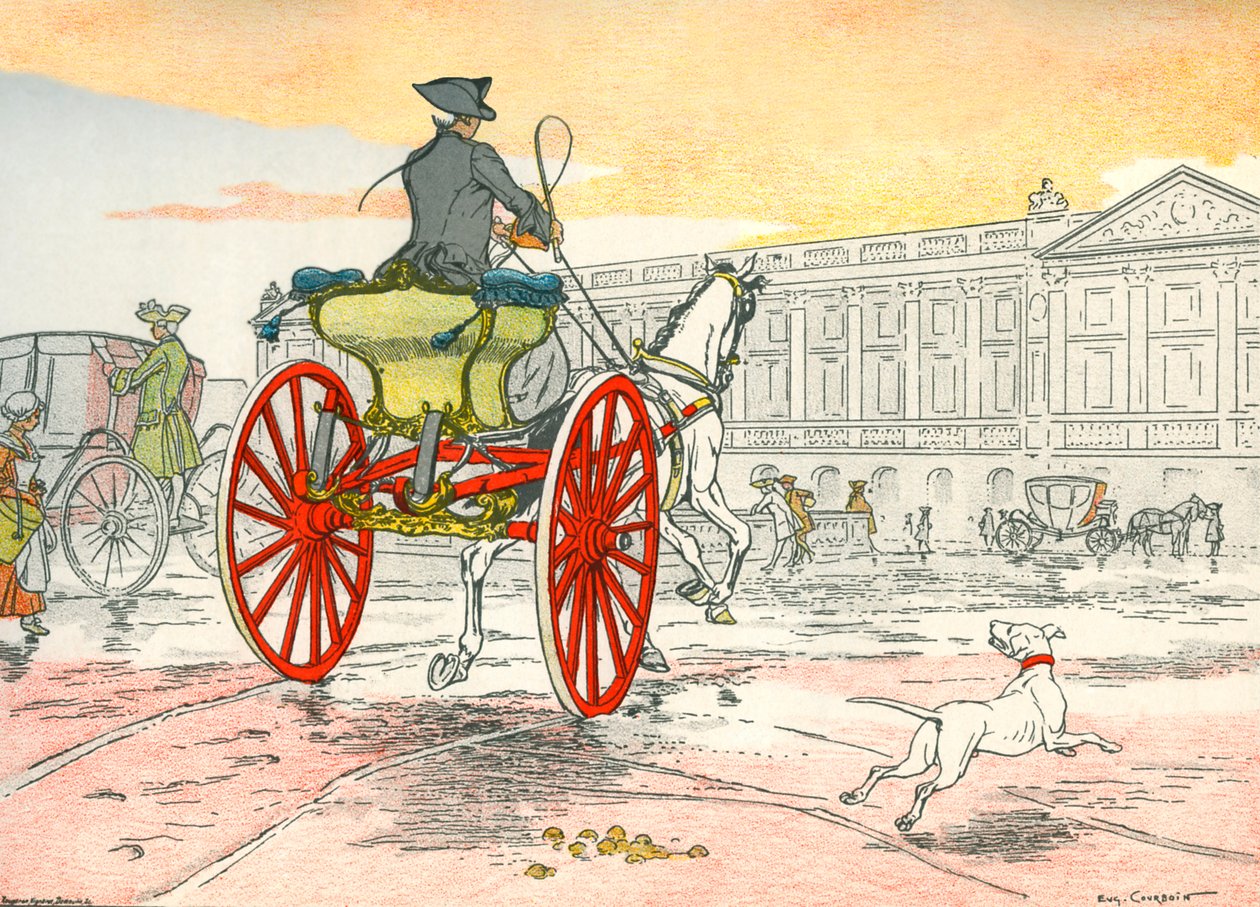 Um cavalo de camarão durante o reinado de Luís XV de Eugene Courboin