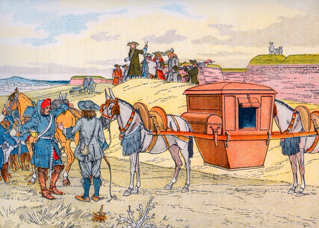 A ninhada de viagem de Sébastien Le Prestre de Vauban de Eugene Courboin
