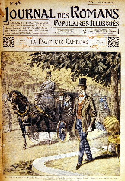 Armand encontra Marguerite no Champs-Elysees, ilustração para 