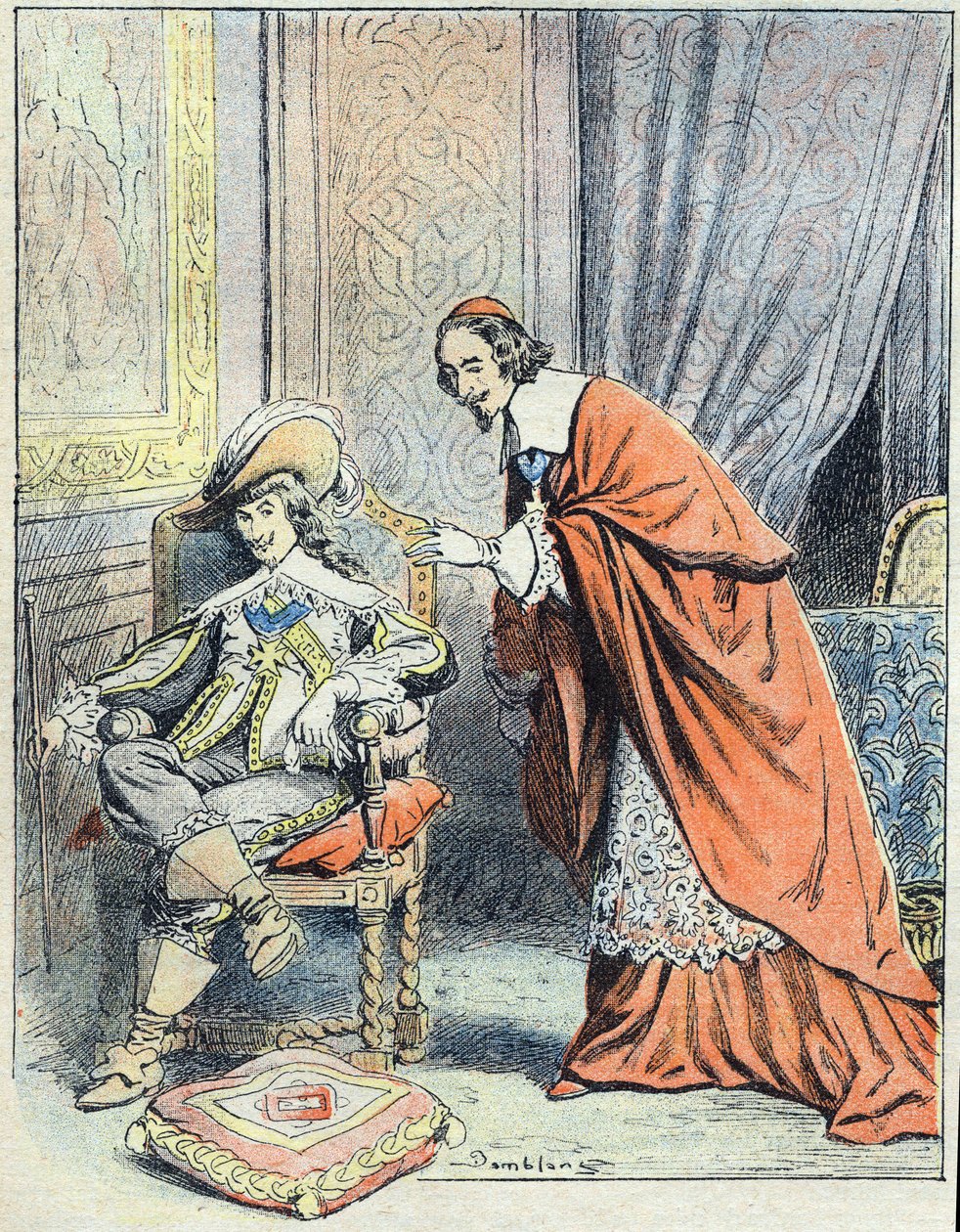 Ilustração para "Vint ans apres" (Vinte anos depois) de Eugene Damblans