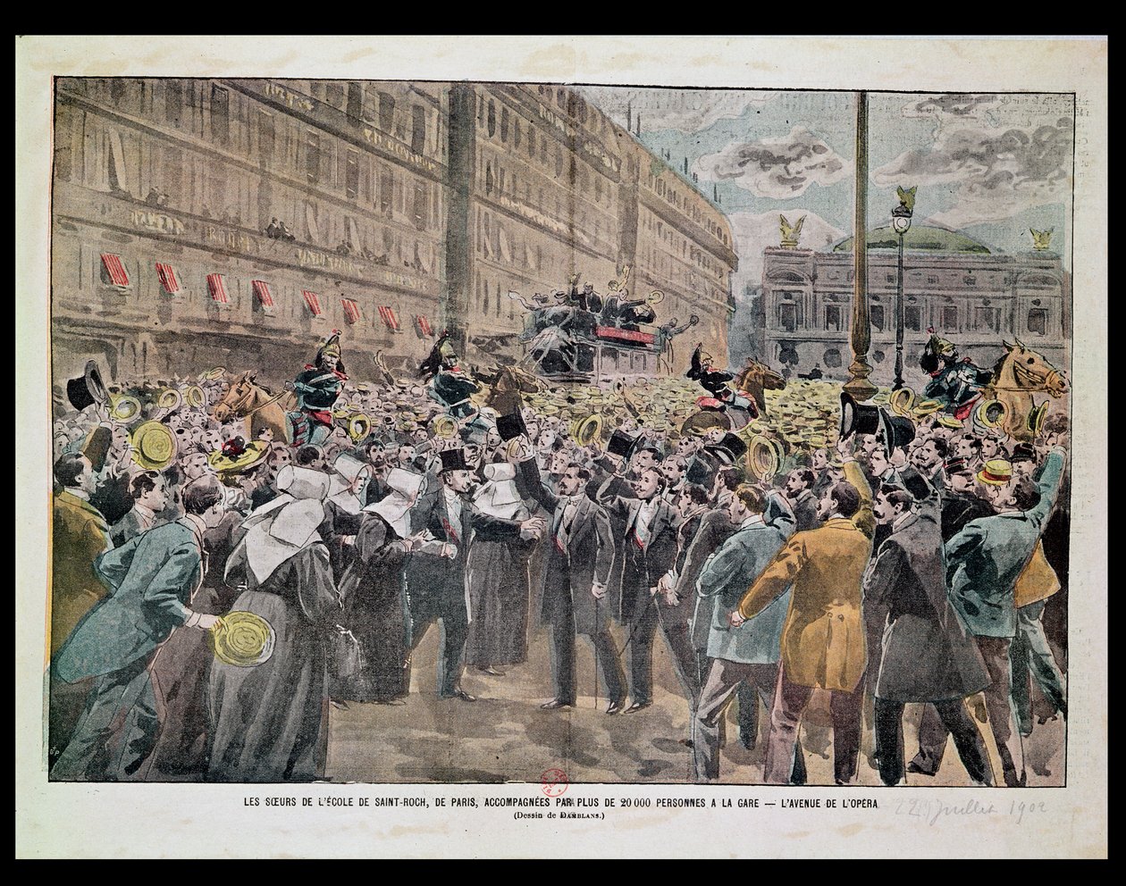 As Irmãs da École Saint-Roch em Paris Acompanhadas até à Estação por 20.000 pessoas, Avenue de l